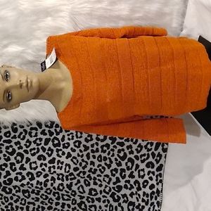 FLASH SALE!! NWT Chaps Denim Orange Blossom Top. L